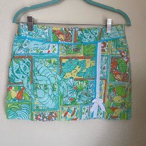 Lilly Pulitzer Skort Sz 4 in Just Add Lemon print